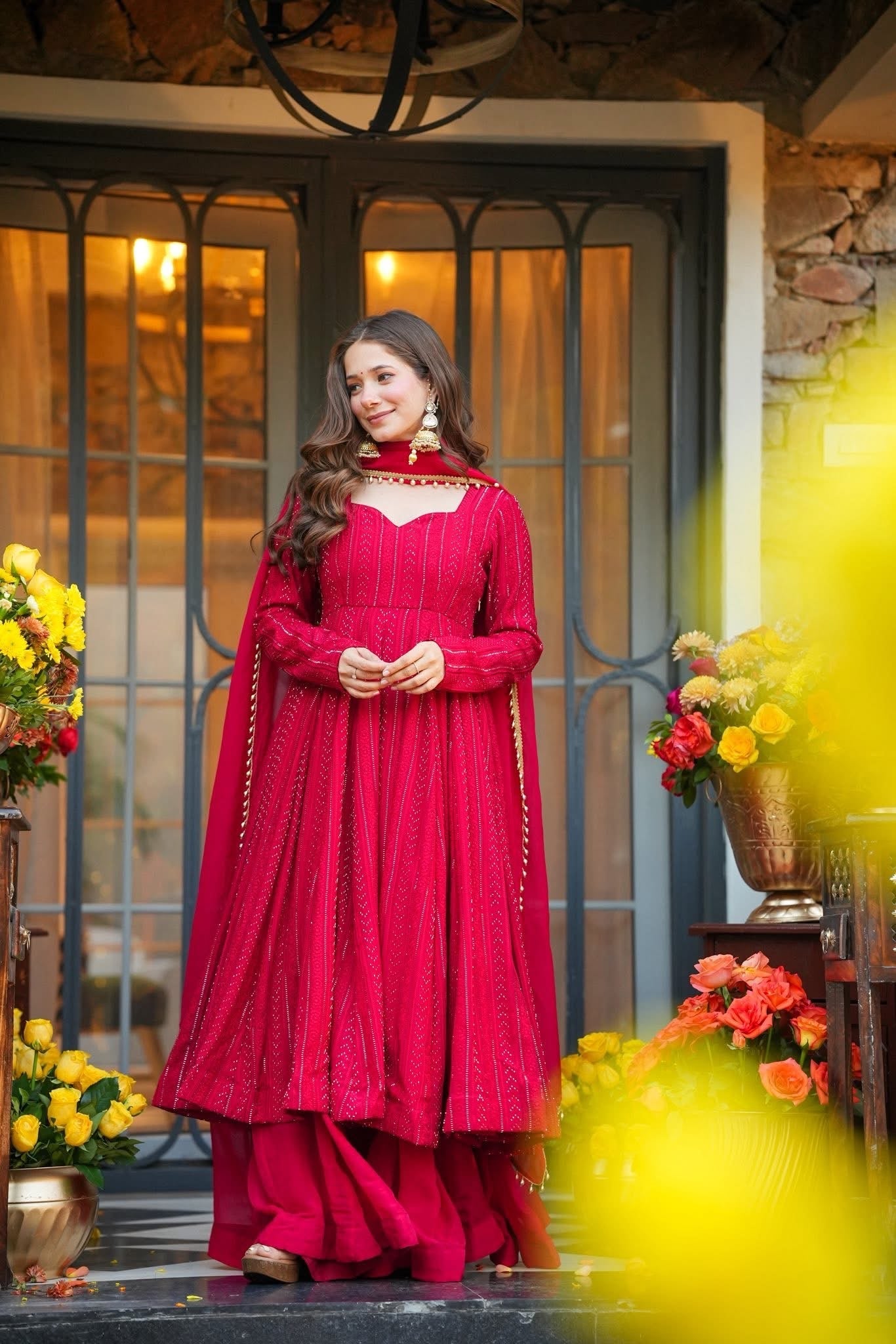 Arghwani Embroidered Georgette Suit Set