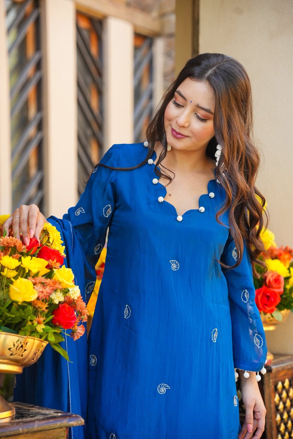 Beautiful Crepe Silk Kurta Plazzo Set