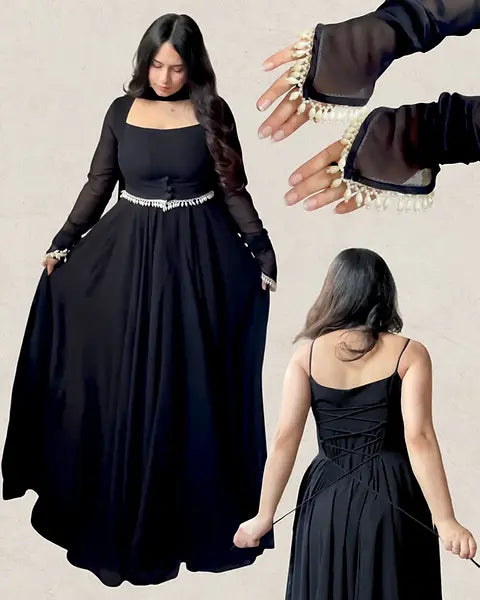 Beautiful Fairytale Georgette Anarkali Suit Set