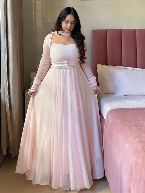 Beautiful Fairytale Georgette Anarkali Suit Set