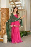 Elegant Pink Georgette Top Sharara set