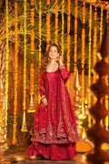 Traditional Chanderi Silk Embroidered Anarkali Suit Set