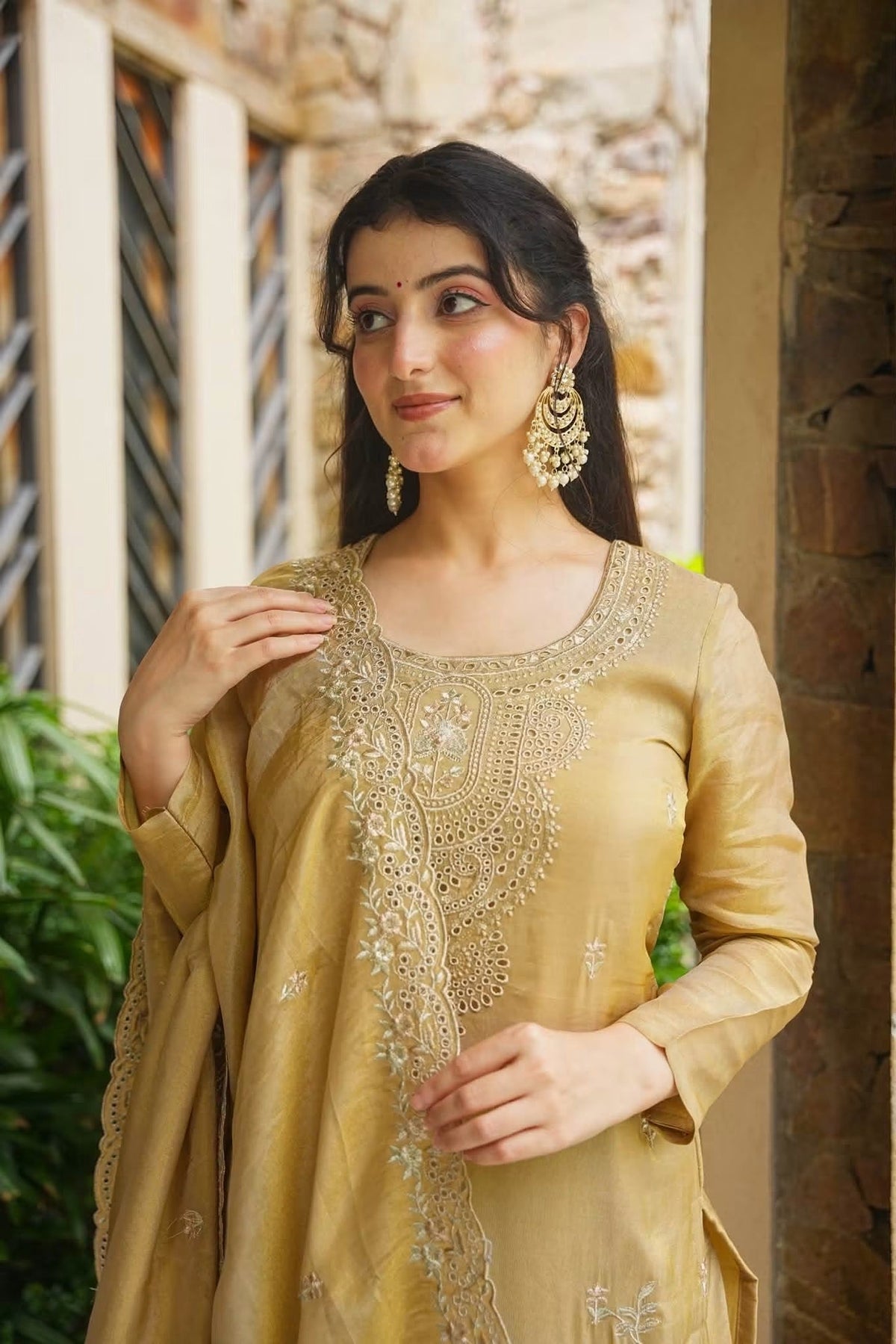 Heavy Embroidered Straight Kurta Set