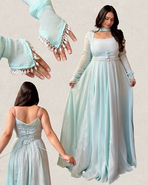 Beautiful Fairytale Georgette Anarkali Suit Set