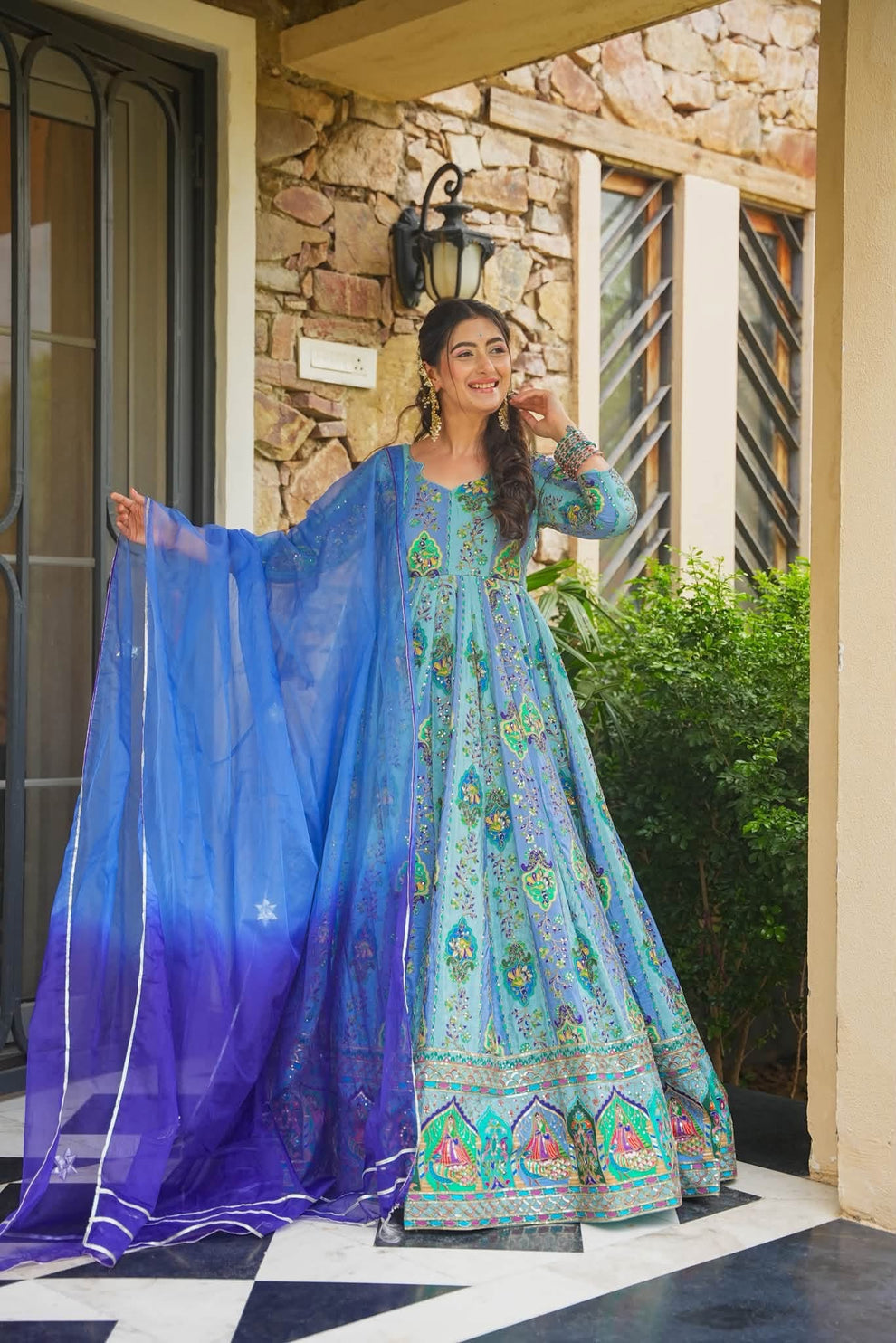 Beautiful Heavy Embroidered Anarkali Suit Set