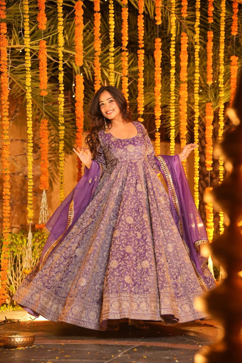 Beautiful Embroidered Zarkan Work Anarkali Suit Set