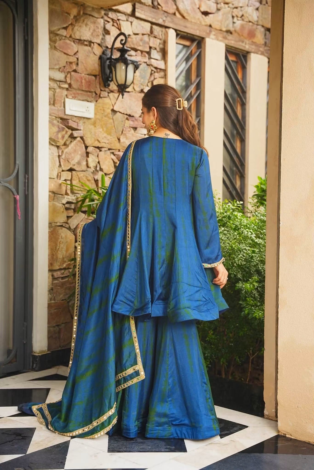 Beautiful Real Mirror Top - Sharara Set