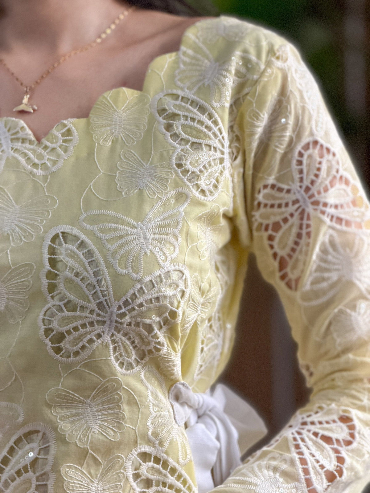 Chatpati Butterflies lawn fabric kurti plazzo set