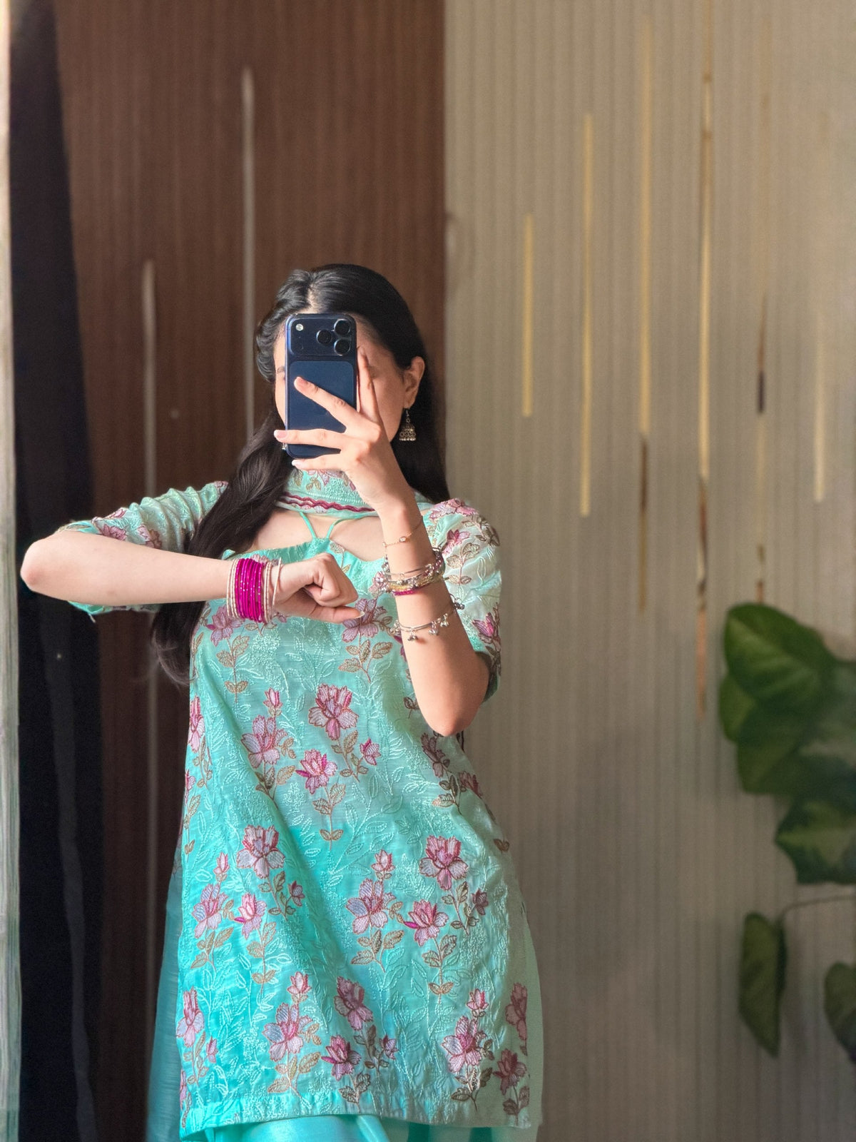 Beautiful Floral Lawn Fabric Salwar Suit Set