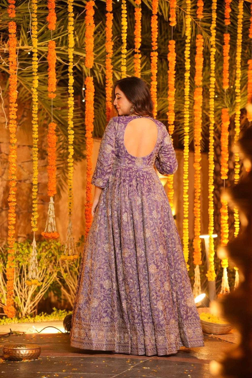 Beautiful Embroidered Zarkan Work Anarkali Suit Set