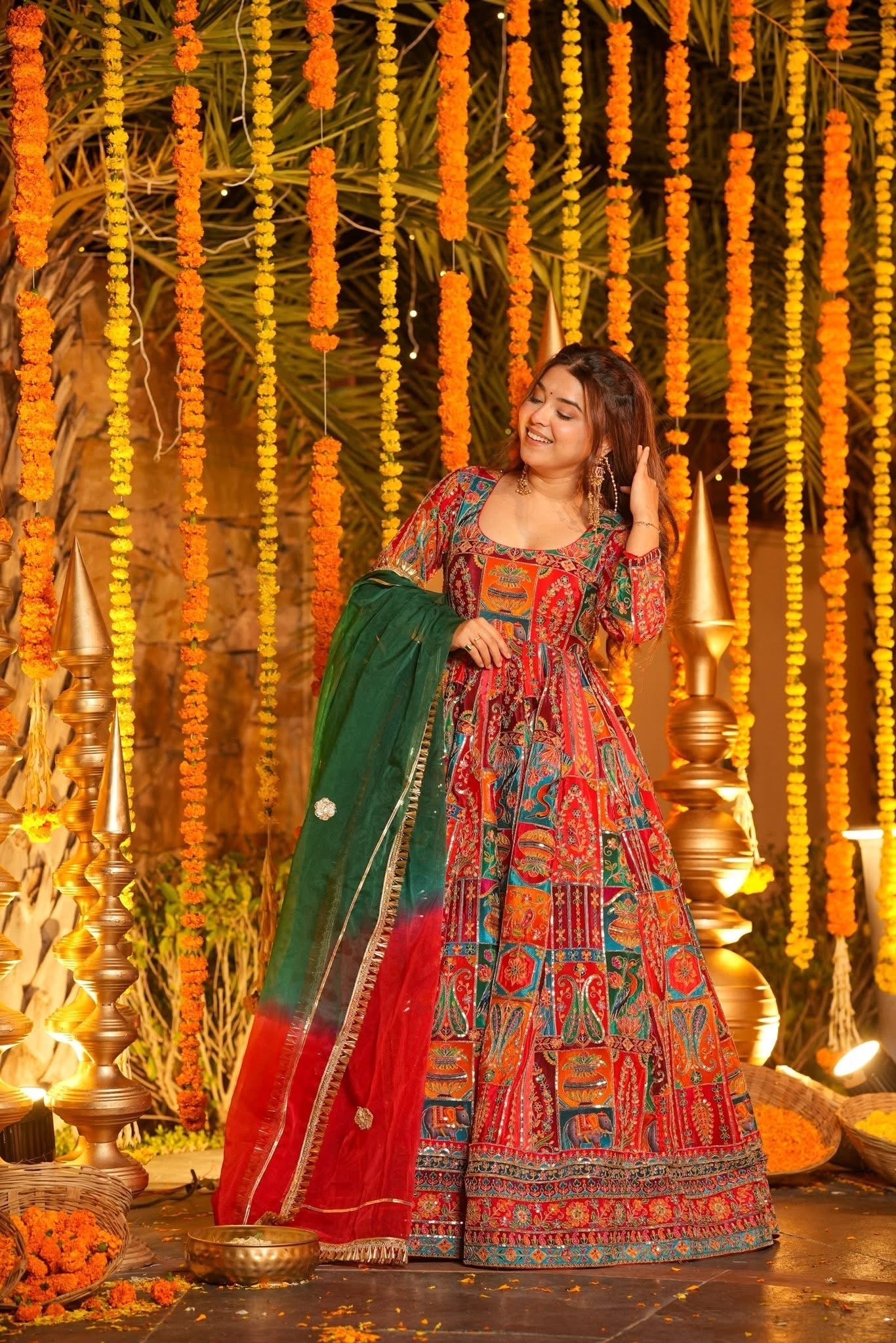 Beautiful Heavy Embroidered And Sequence Work Anarkali Suit Set