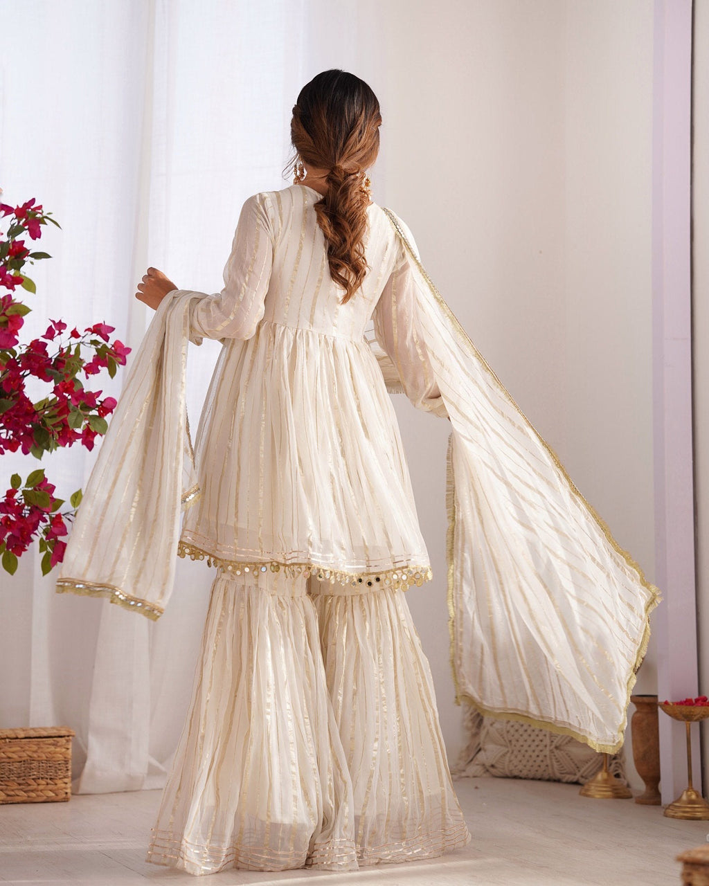 Beautiful Mal Chanderi Sharara Suit Set