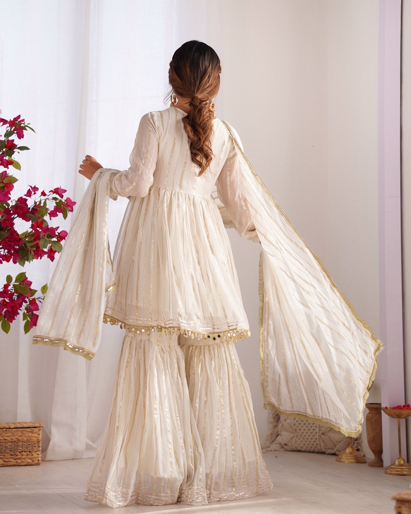 Beautiful Mal Chanderi Sharara Suit Set