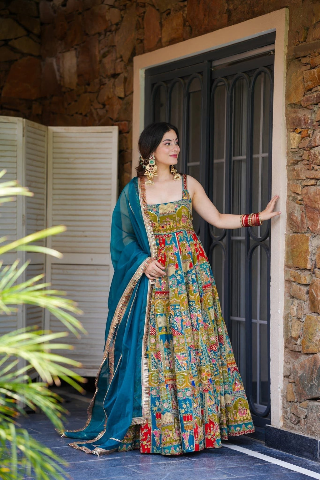 Traditional Heavy Embroidered & Sequence Work Anarkali Suit Set