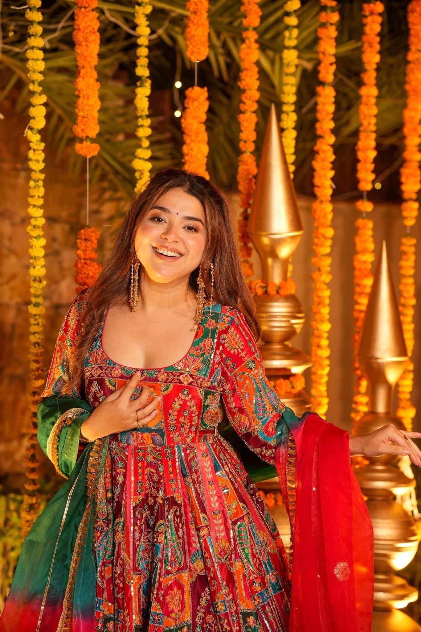 Beautiful Heavy Embroidered And Sequence Work Anarkali Suit Set