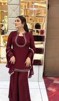 Premium Faux Georgette Kurta Plazzo Set